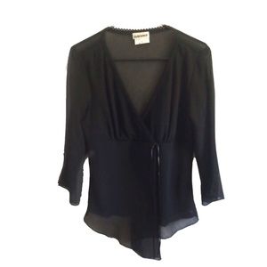 Byerwear XL Sheer, Black, Elegant, Blouse